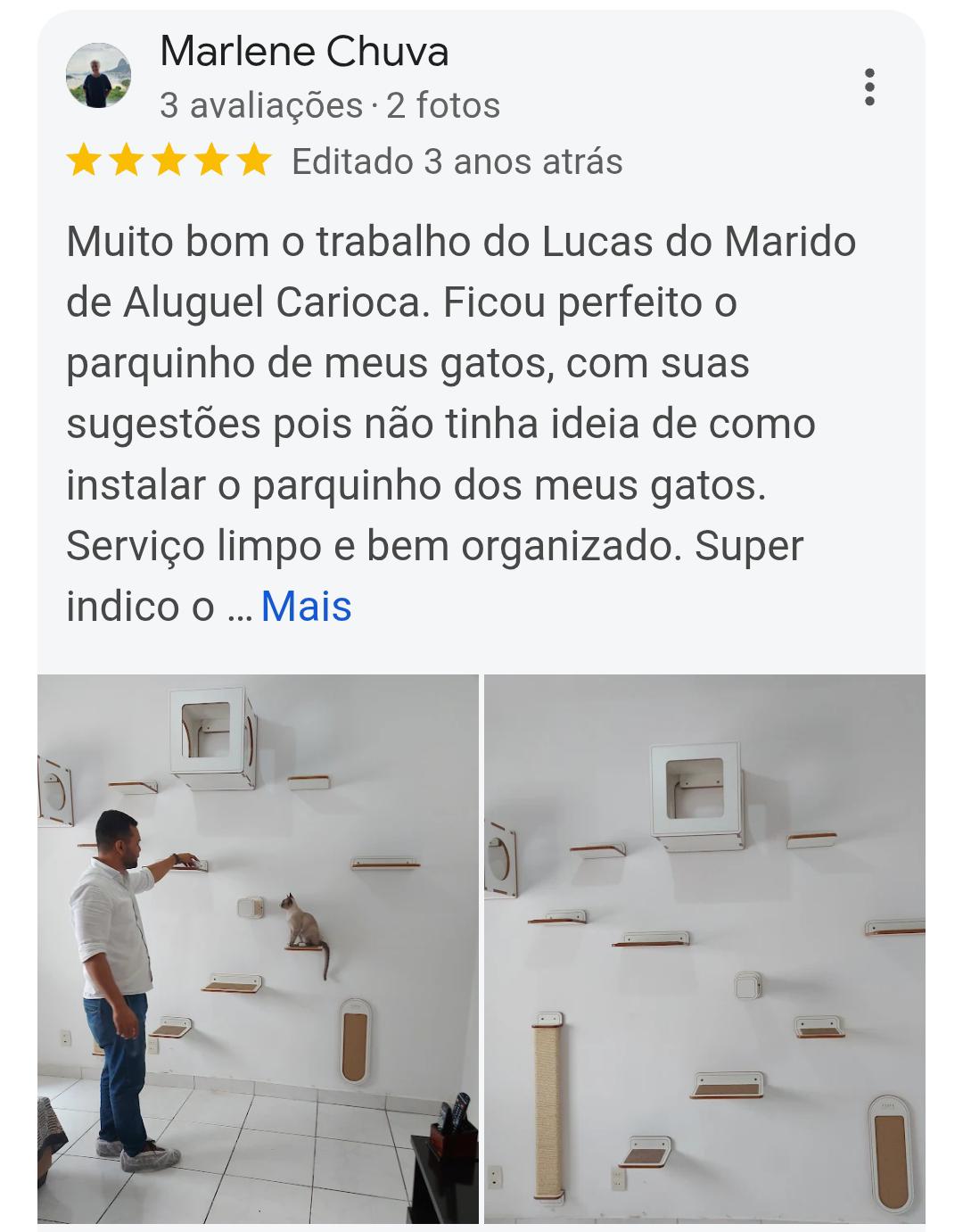 Avaliação Google Marido de Aluguel Carioca