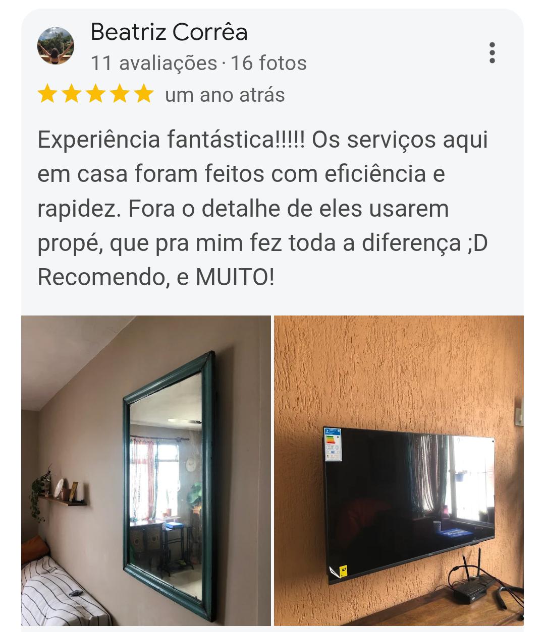 Avaliação Google Marido de Aluguel Carioca