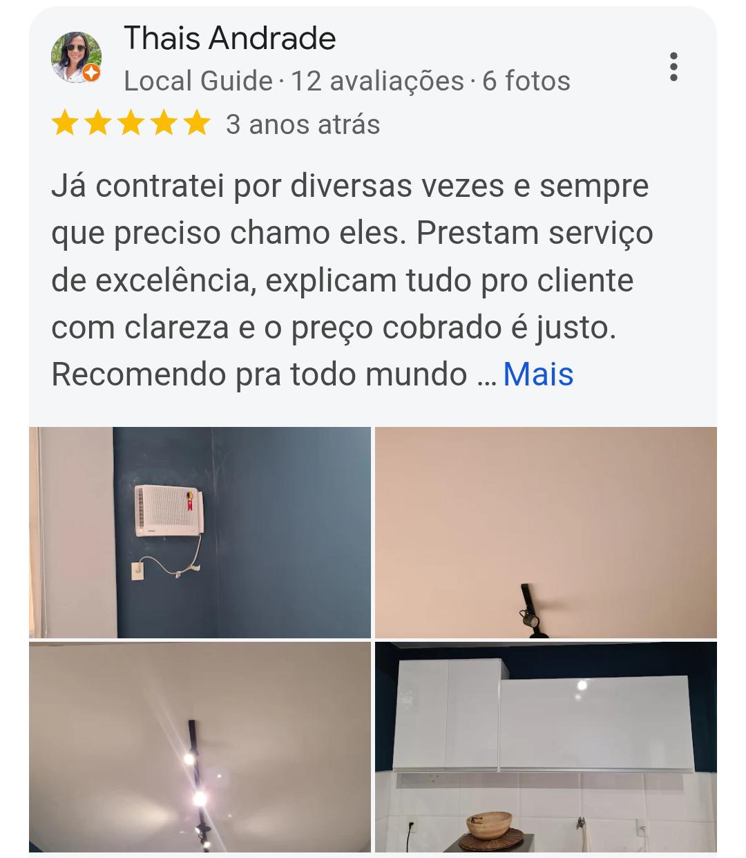 Avaliação Google Marido de Aluguel Carioca