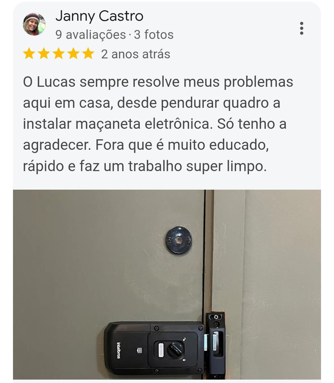 Avaliação Google Marido de Aluguel Carioca