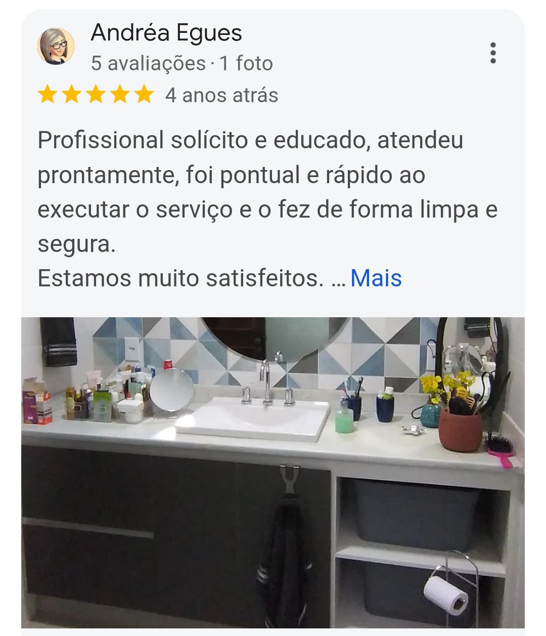 Avaliação Google Marido de Aluguel Carioca